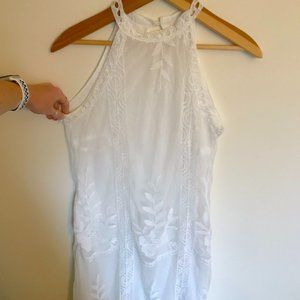 White mid-length dress